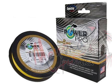 Шнур плетеный POWERPRO SUPER 8 d-0.19, 135 м. (Y)